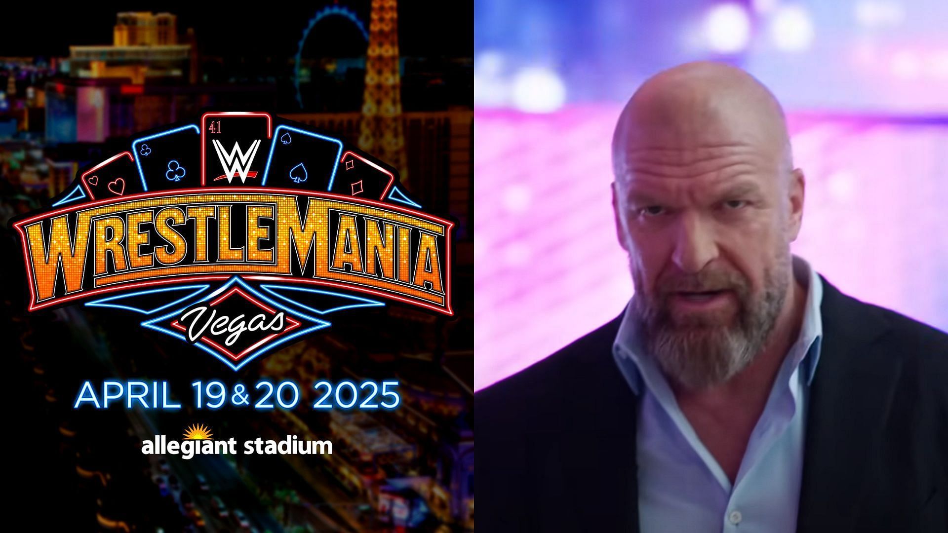 Triple H revealed that WrestleMania 41 will be in Las Vegas [Photos courtesy of WWE