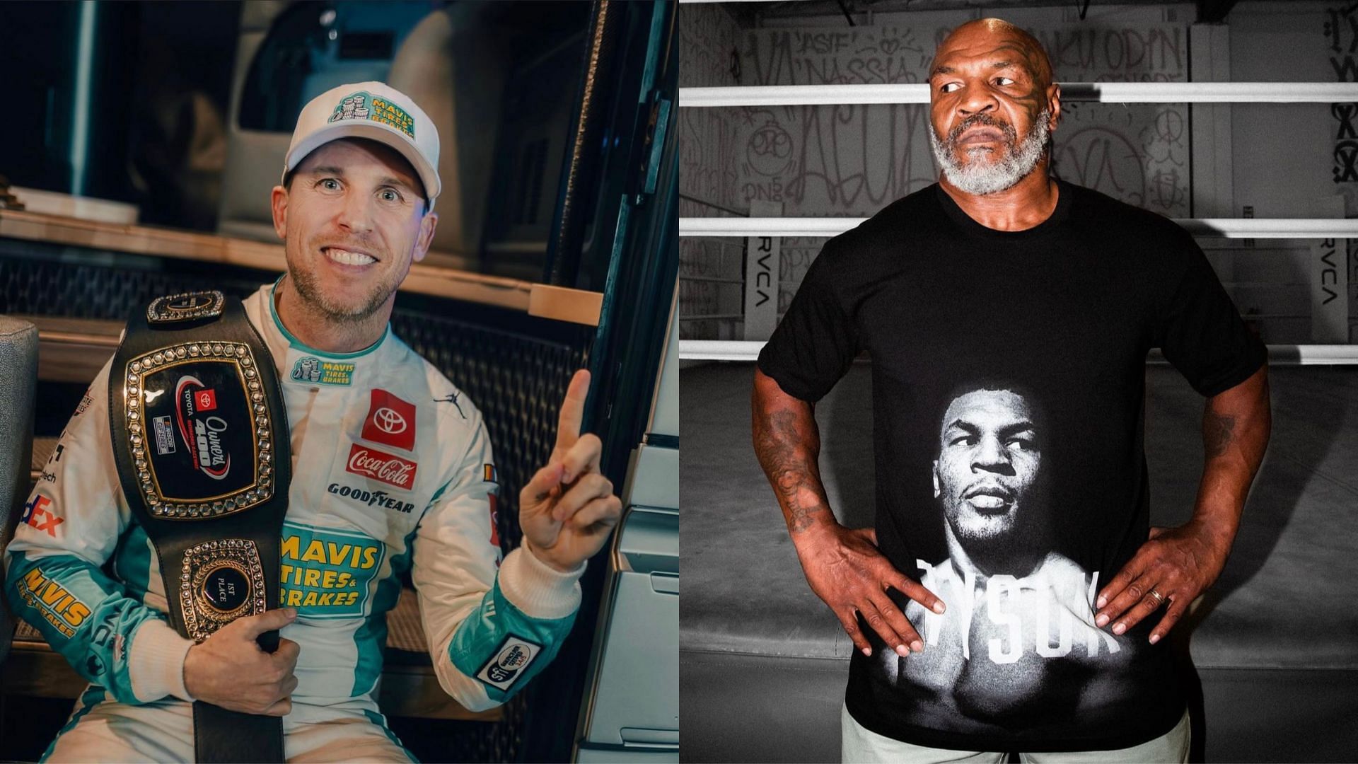 NASCAR star Denny Hamlin and Boxing legend Mike Tyson