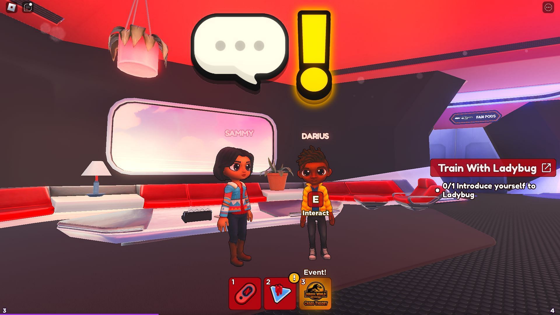 Talk to Darius or Sammy to begin the quest. (Image via Roblox)