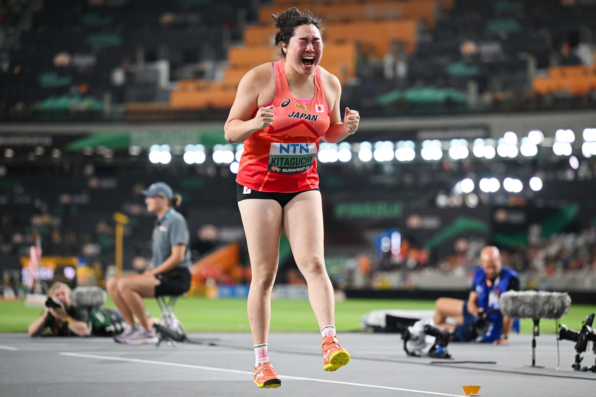 Haruka Kitaguchi established the meet record at the 2024 Seiko Golden Grand Prix. (Photo by Hannah Peters/Getty Images)