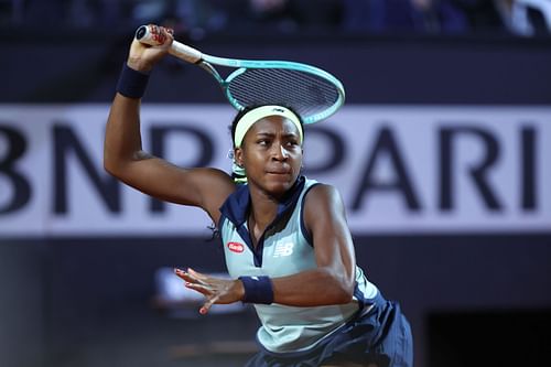 Coco Gauff pictured at Italian Open