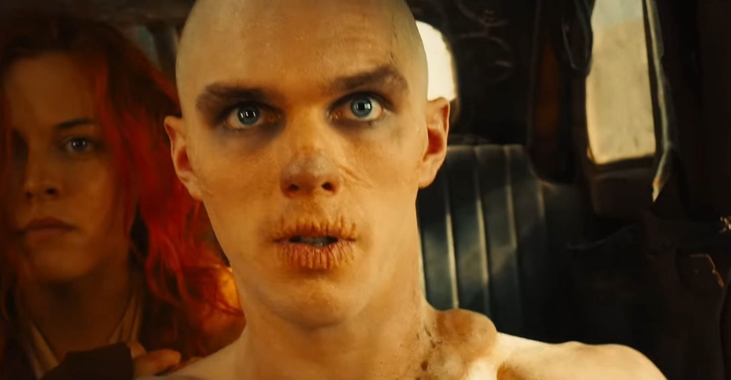 Nicholas Hoult as War Boy Nux in Fury Road (Image via Warner Bros. Pictures, Mad Max Fury Road teaser, 01:51)