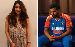 "Goosebumps" - Ritika Sajdeh reacts as skipper Rohit Sharma poses in Team India's 2024 T20 World jersey