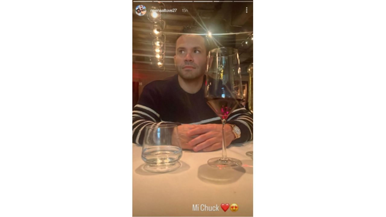 Nina&#039;s dinner date with Jose. Credit: Nina&#039;s Instagram story