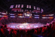 Championship banners at the Bell Centre, Montreal, QC