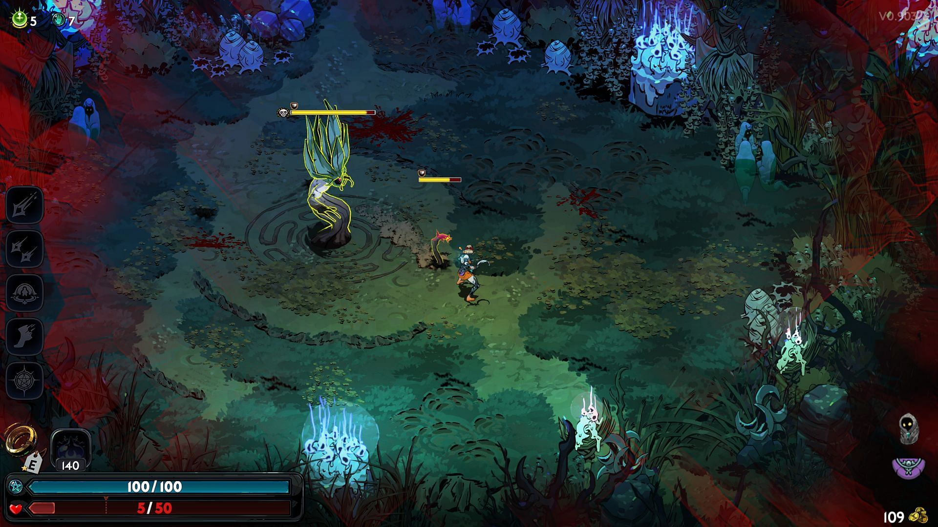 The Root-Stalker poses a potent challenge in the early runs of a playthrough (Image via Supergiant Games)