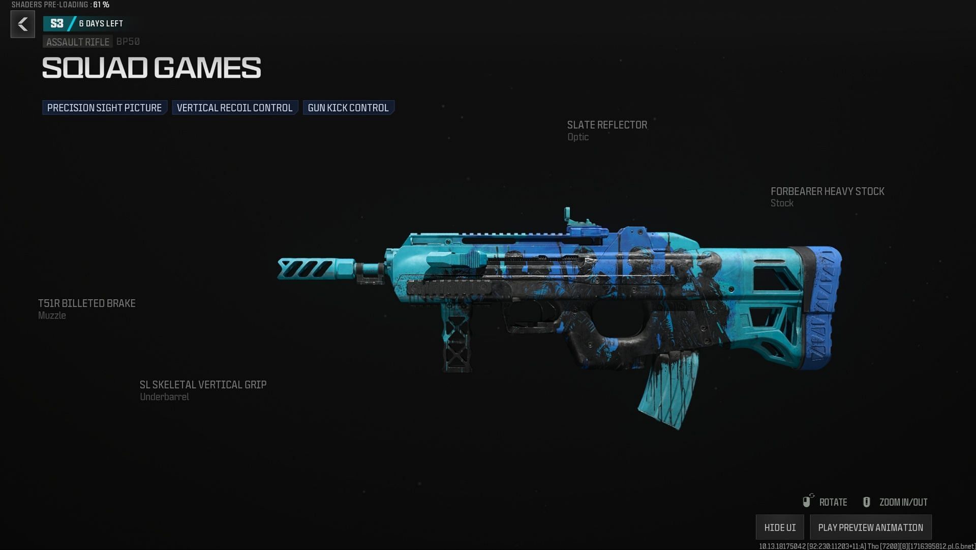 Squad Games Blueprint for BP50 assault rifle (Image via Activision)