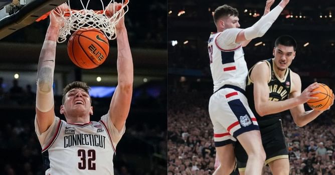 "It was really hard to play against him": UConn's Donovan Clingan lists Purdue's Zach Edey's best qualities ahead of 2024 NBA draft
