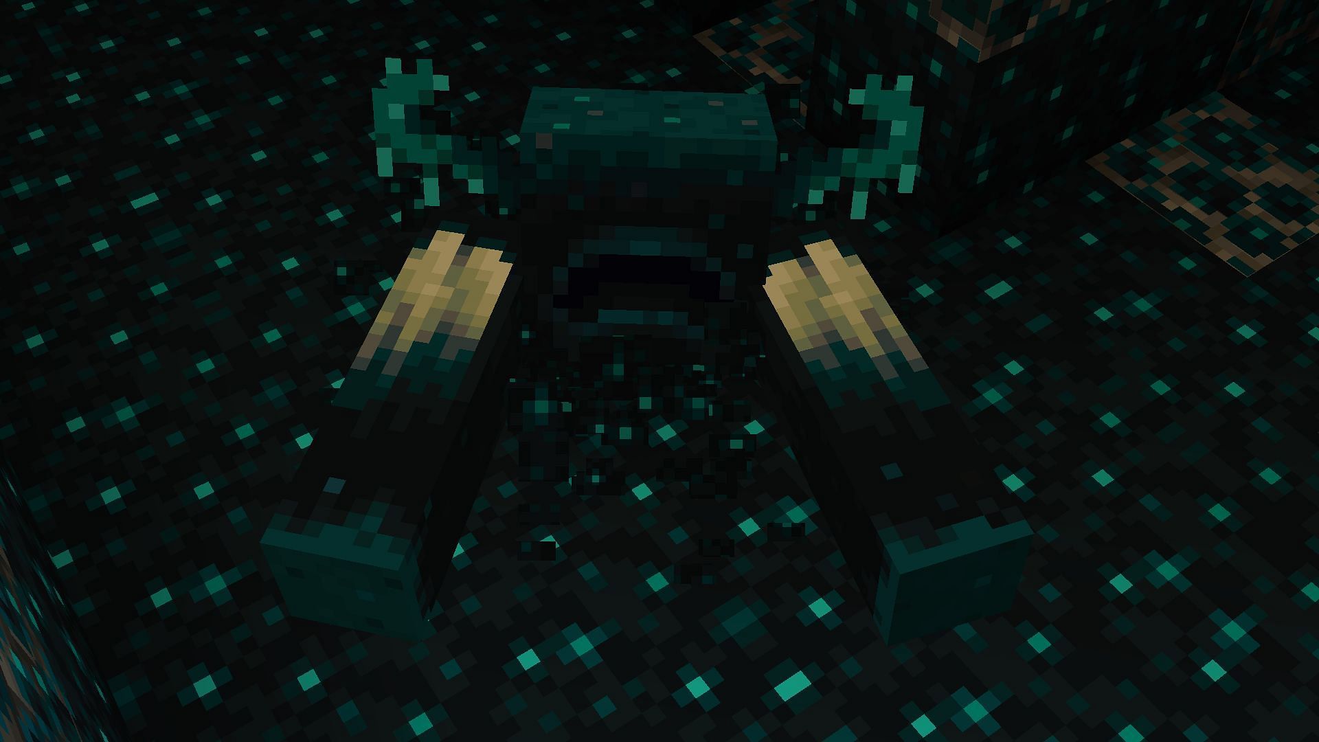 A deadly Warden bursting from the ground. (Image via Mojang)