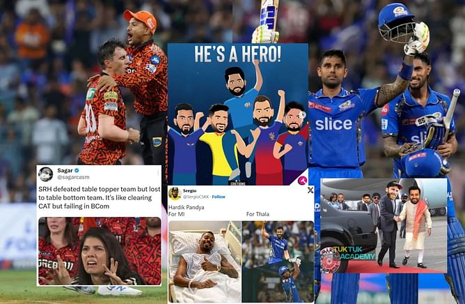 "Sky helped 8 other teams along with MI "- Top 10 funny memes after MI's dominant win in IPL 2024 clash vs SRH