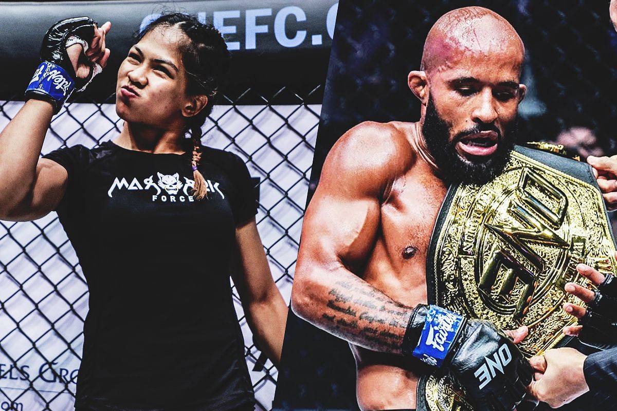 Denice Zamboanga (Left) is a big fan of Demetrious Johnson (Right)