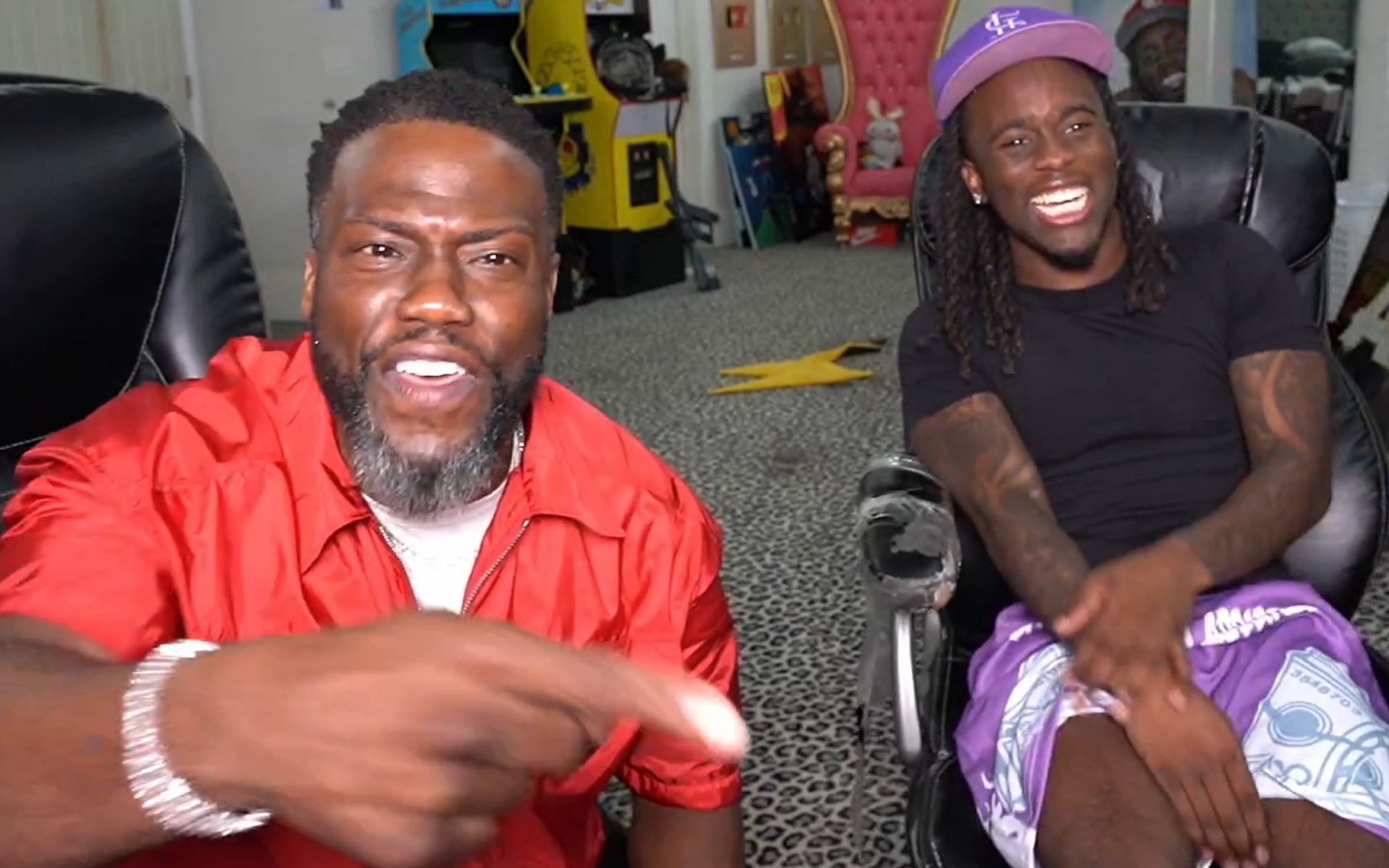Kevin Hart calls T-Pain &quot;cheap a**&quot; for gifting Kai Cenat 50 Twitch Prime subscriptions
