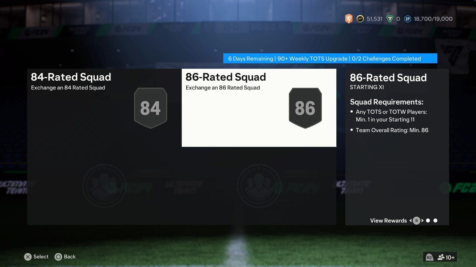 The SBC has two segments (Image via EA Sports)