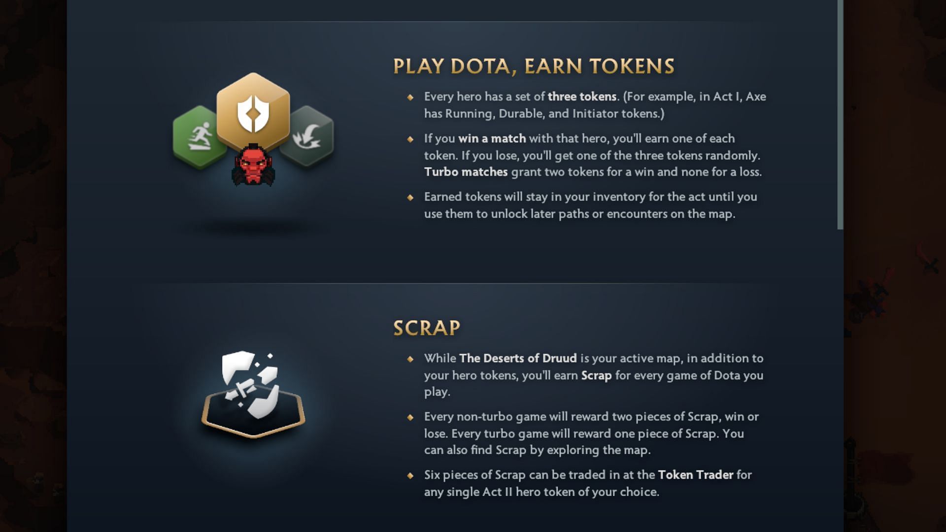 Trade the collected Scrap to earn Tokens (Image via Valve)
