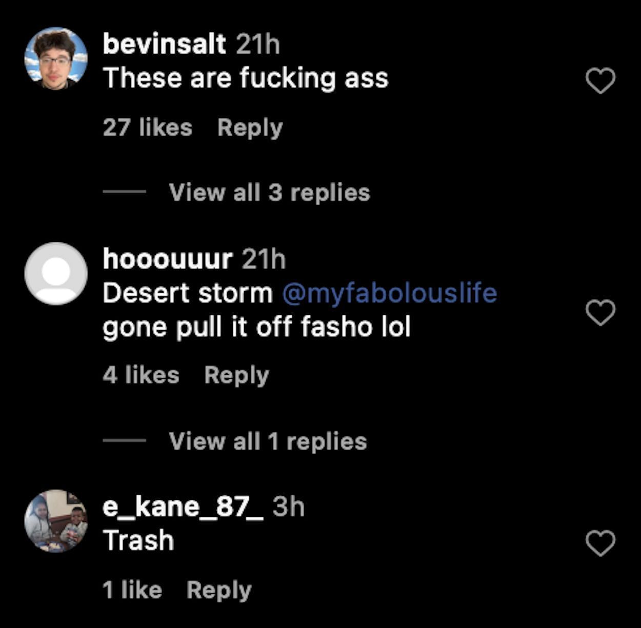 Instagram comments