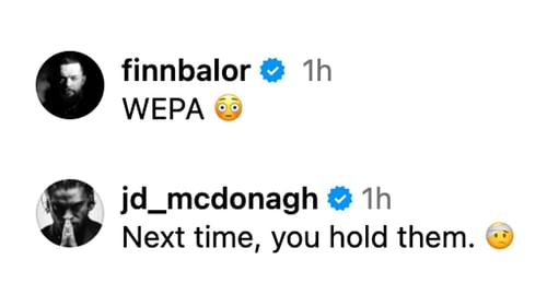 McDonagh's reply to The Prince on Instagram.