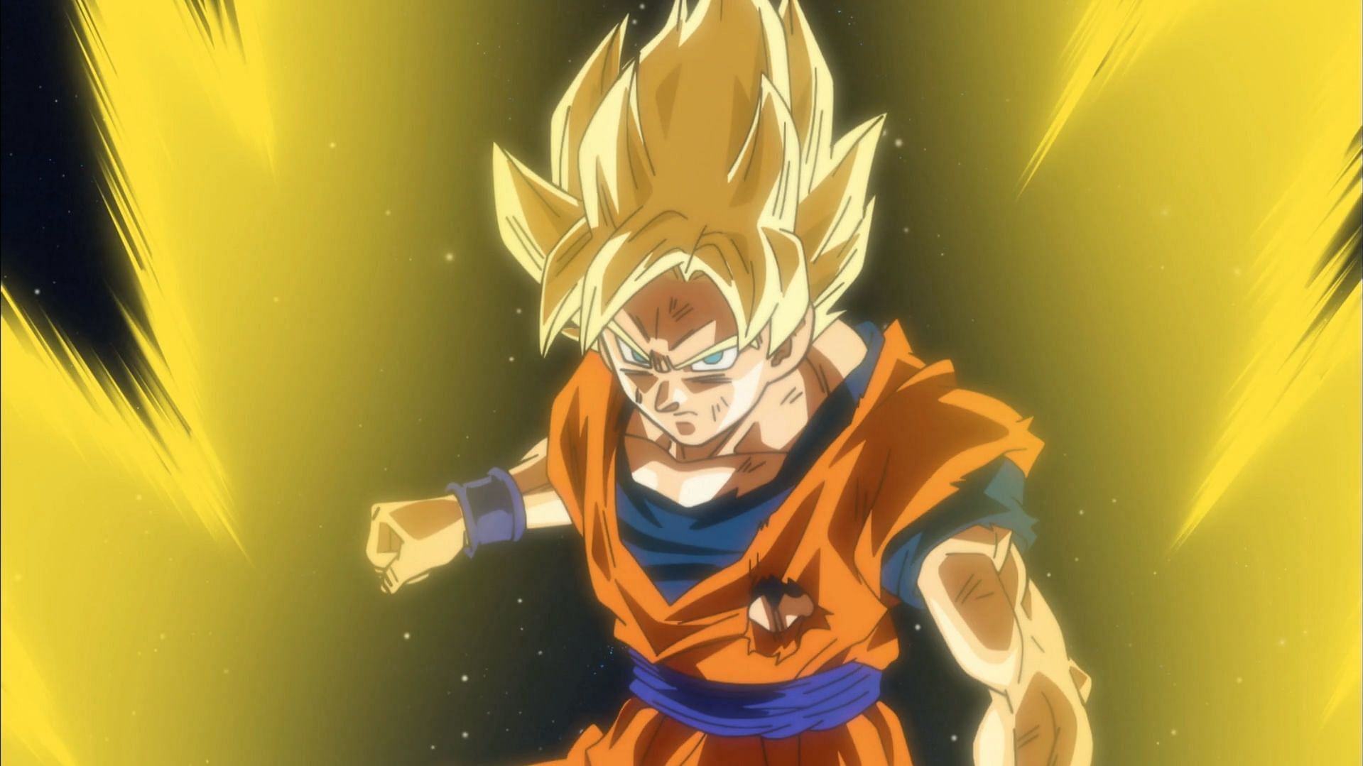 Goku in Super Saiyan form (Image via Toei Animation)