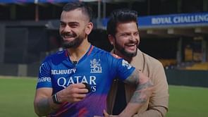 [Watch] "Yeh ab dusri taraf se mahaul bana rahe hai"- Virat Kohli & Suresh Raina's hilarious banter ahead of RCB vs CSK IPL 2024 match