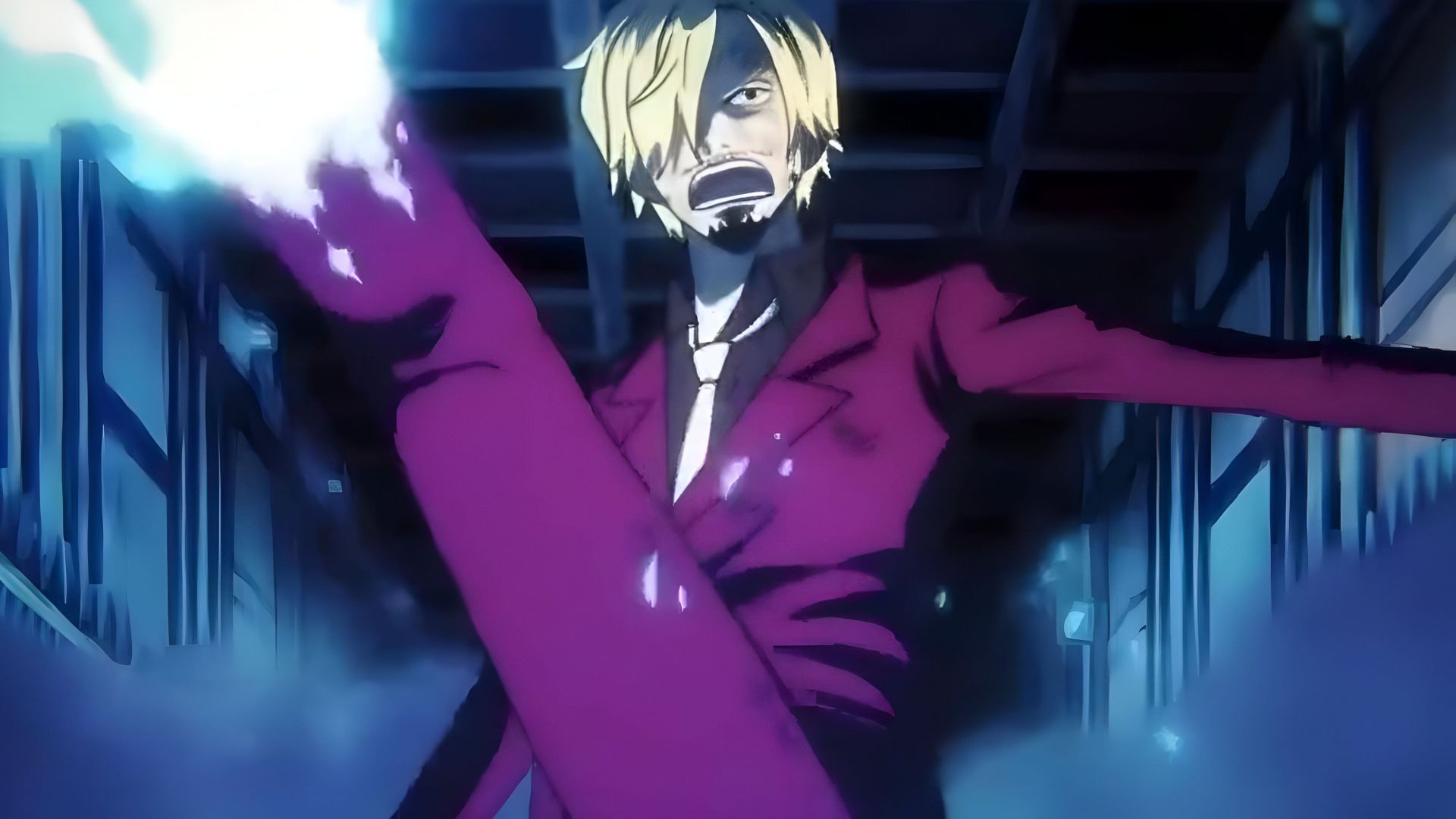 Sanji as seen in the anime (Image via Toei Animation)