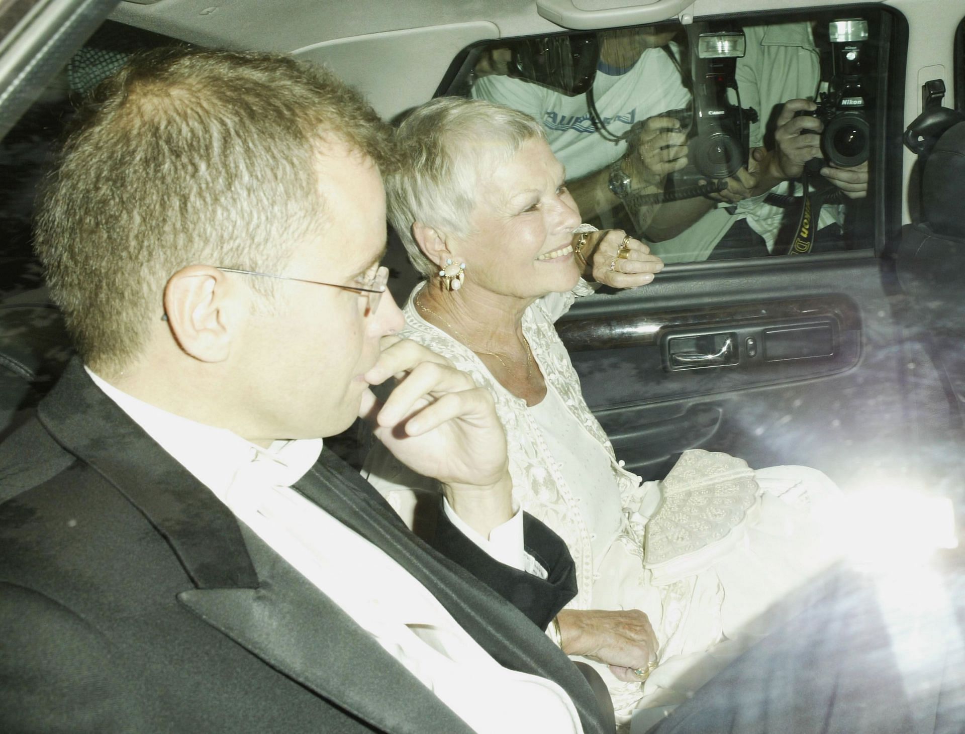 Judi Dench and her husband, (Photo by Steve Finn/Getty Images)