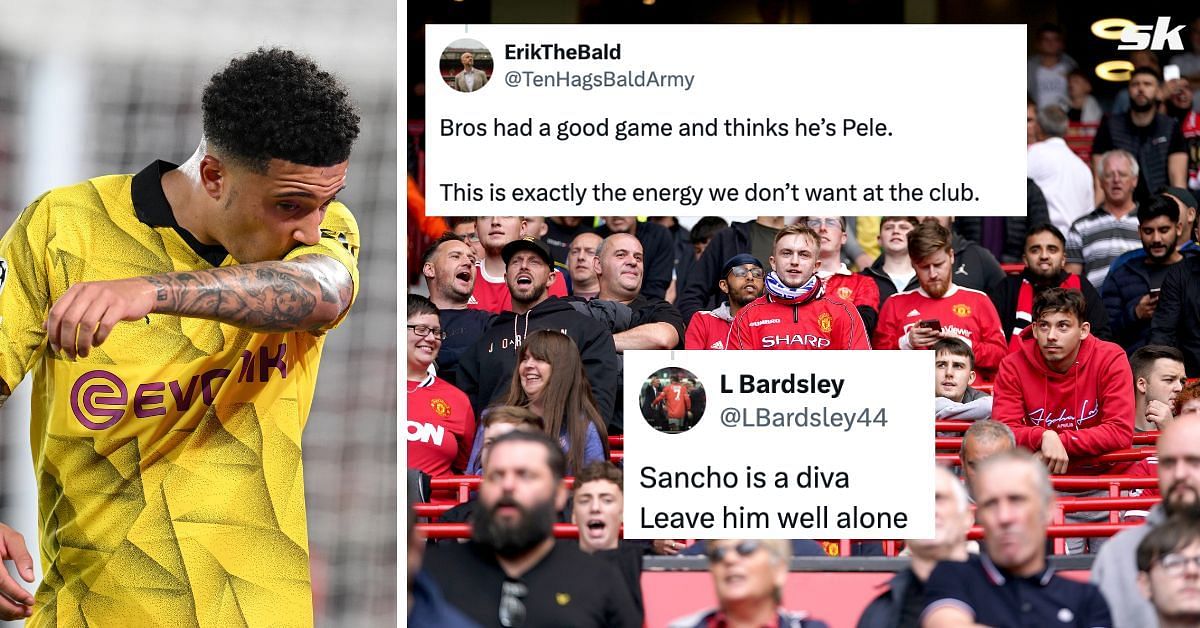 Jadon Sancho has supposedly taken a dig at Manchester United critics
