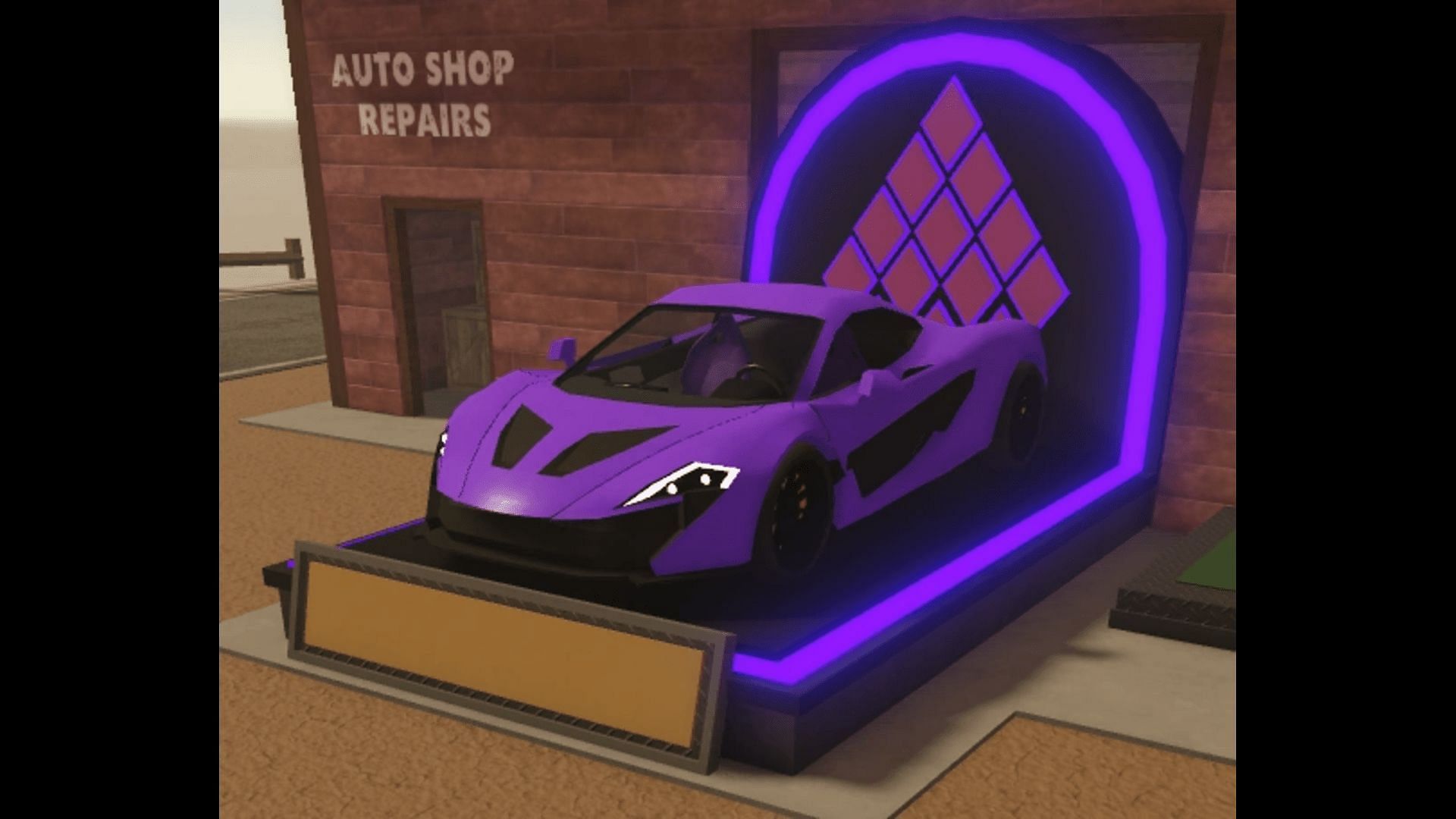 The R1702 based on Mclaren P1 in A Dusty Trip (Image via Roblox)