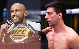 Alexander Volkanovski gives advice to fellow Australian Steve Erceg ahead of UFC 301 title fight