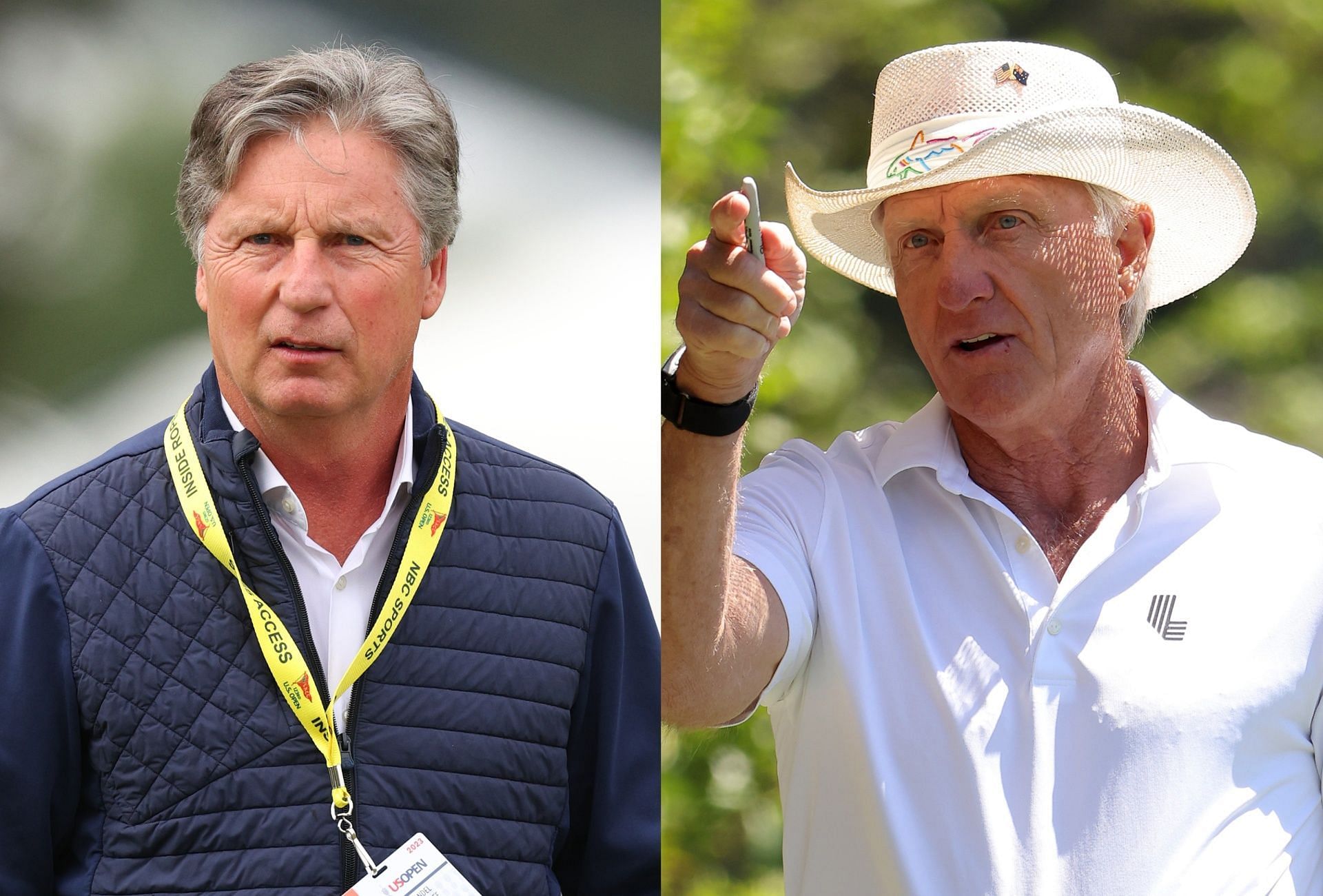 Brandel Chamblee and Greg Norman