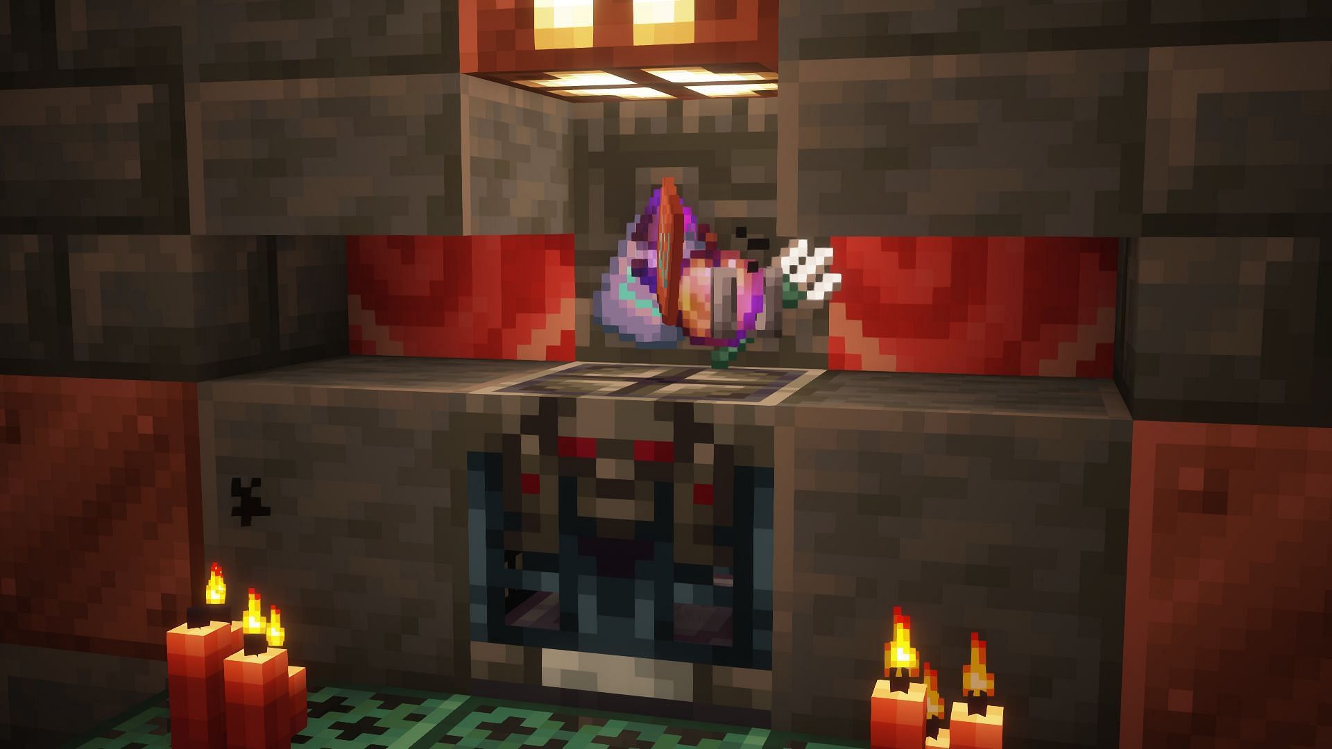 An ominous vault dispensing loot (Image via Mojang)