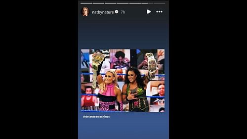 Screengrab of Natalya's Instagram story.