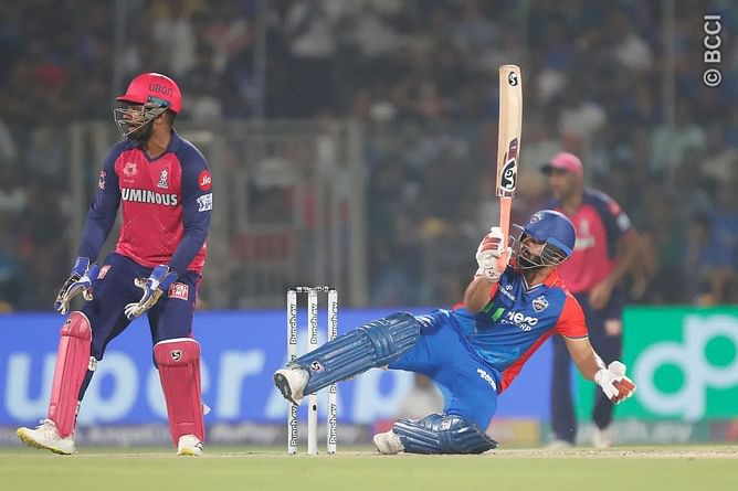[Watch] Rishabh Pant perishes while trying to play a shaky sweep shot against Chahal in DC vs RR IPL 2024 clash