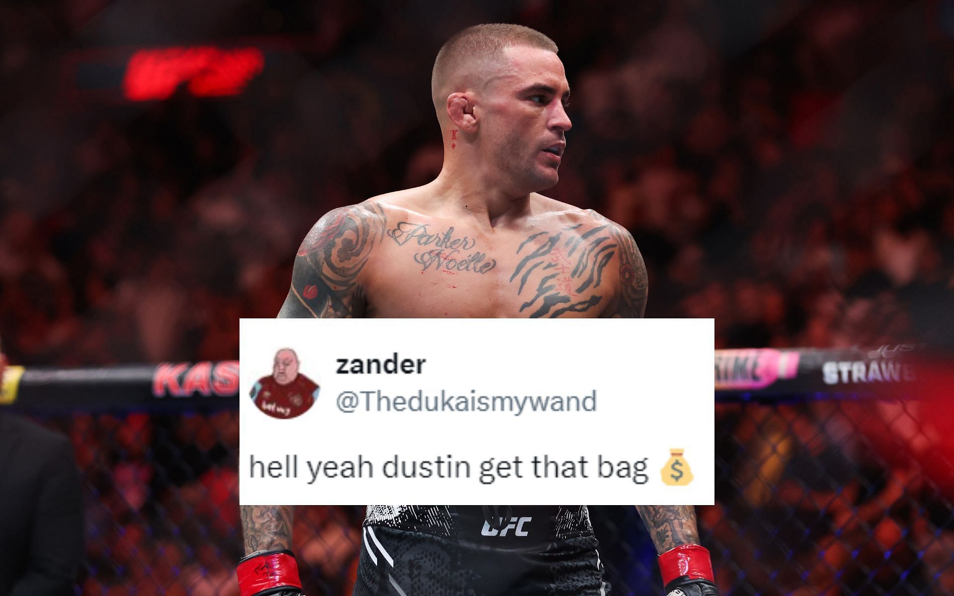 Dustin Poirier has long been beheld as one of the top lightweights in the sport of MMA [Images courtesy: Getty Images and @Thedukaismywand on X]