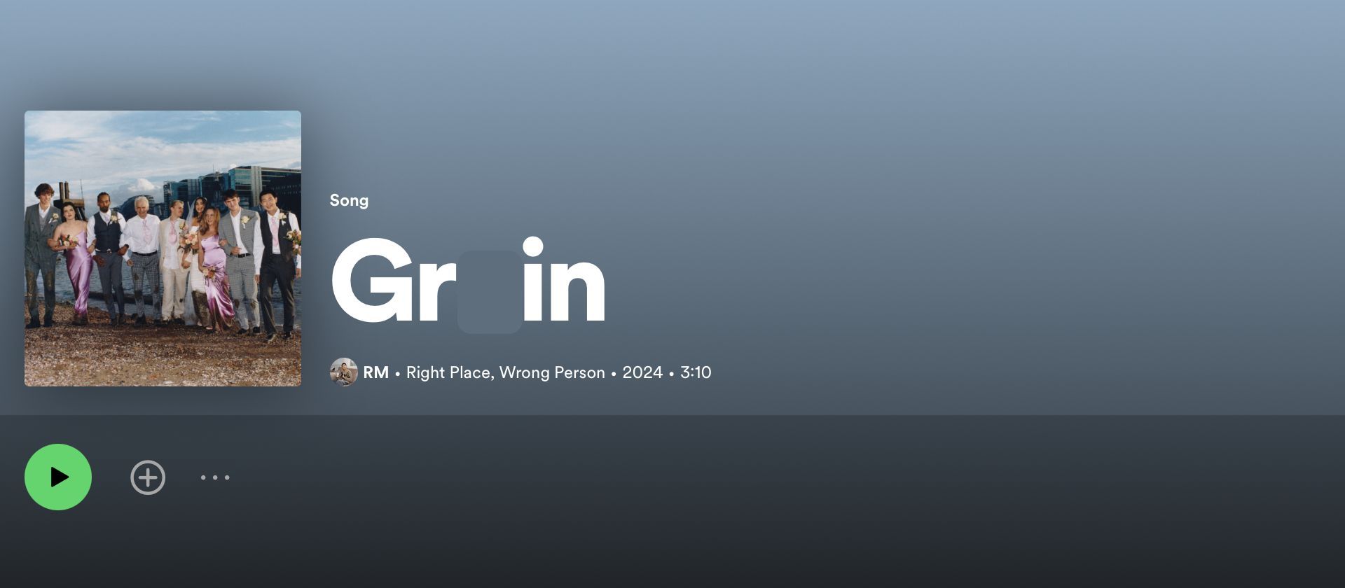 Track 6 on Kim Namjoon&#039;s new album &#039;Right Place, Wrong Person&#039; (Image via Spotify)