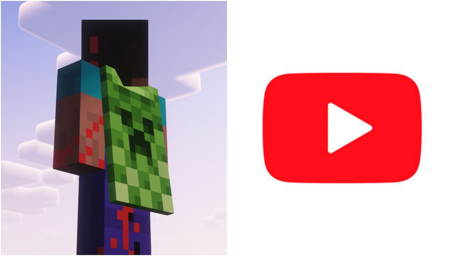 Mojang Studios could have made a YouTube cape for Minecraft 15th anniversary (Collage via Sportskeeda)