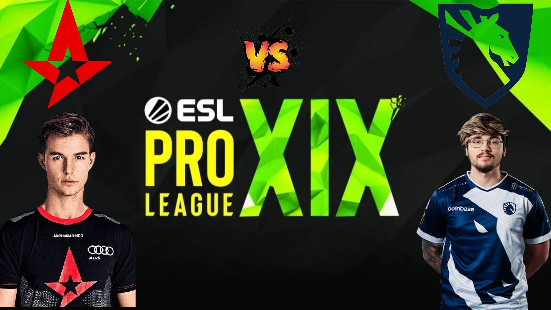 Astralis vs Team Liquid at ESL Pro league Season 19 (Image via Sportskeeda || Assets via Astralis, prosettings.net, and Team Liquid)