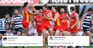 "Offer Jack Lukosius whatever he wants" - Fans react as Lukosius inspires Gold Coast Suns to an emphatic victory over Geelong Cats