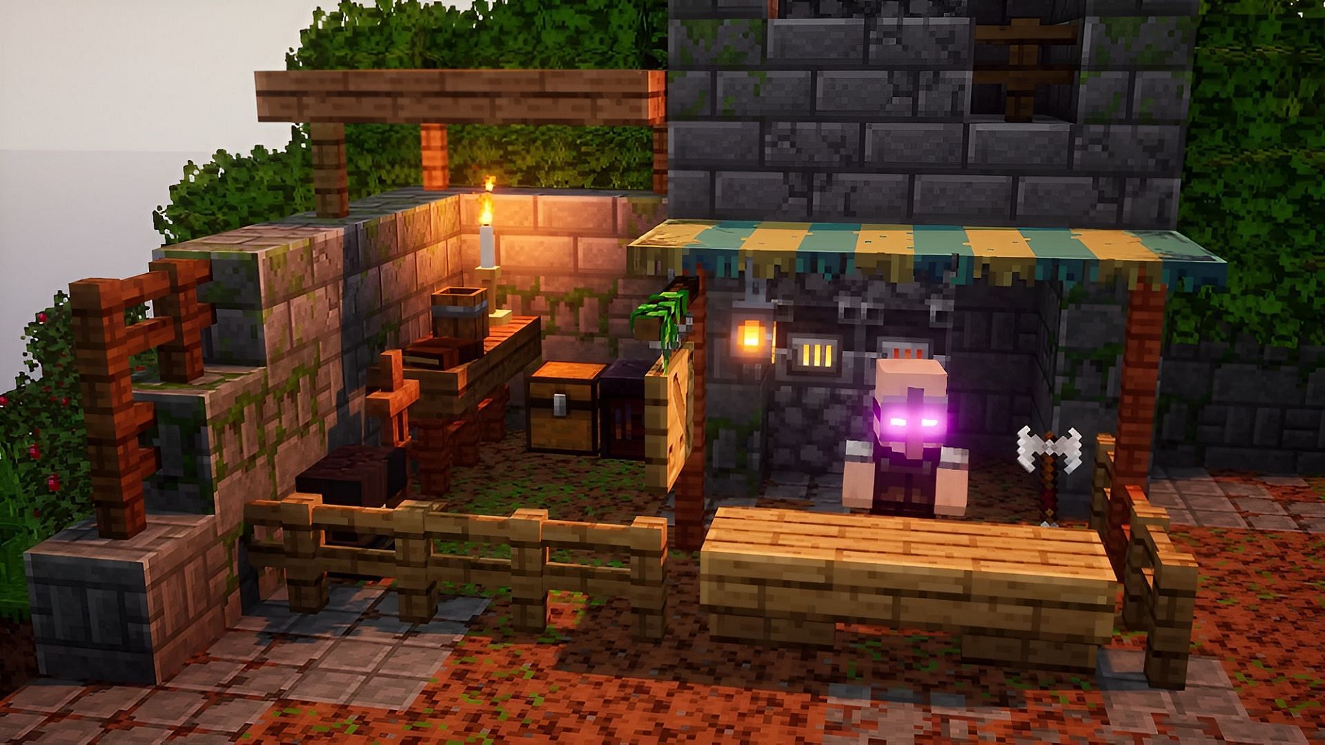 The blacksmith can be a waste of emeralds in Minecraft Dungeons (Image via Mojang)