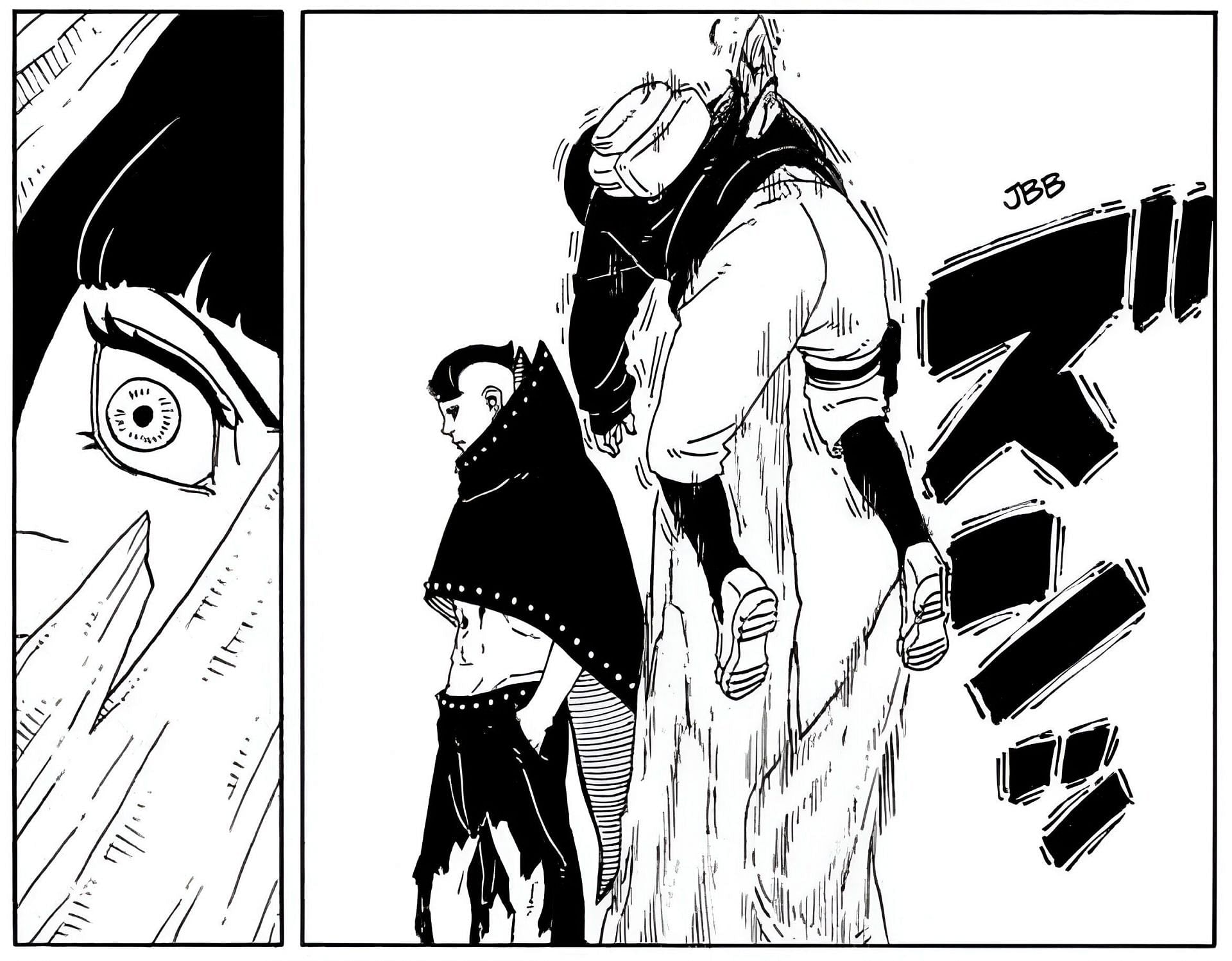Jura and Inojin as seen in the Boruto: Two Blue Vortex manga (Image via Shueisha)