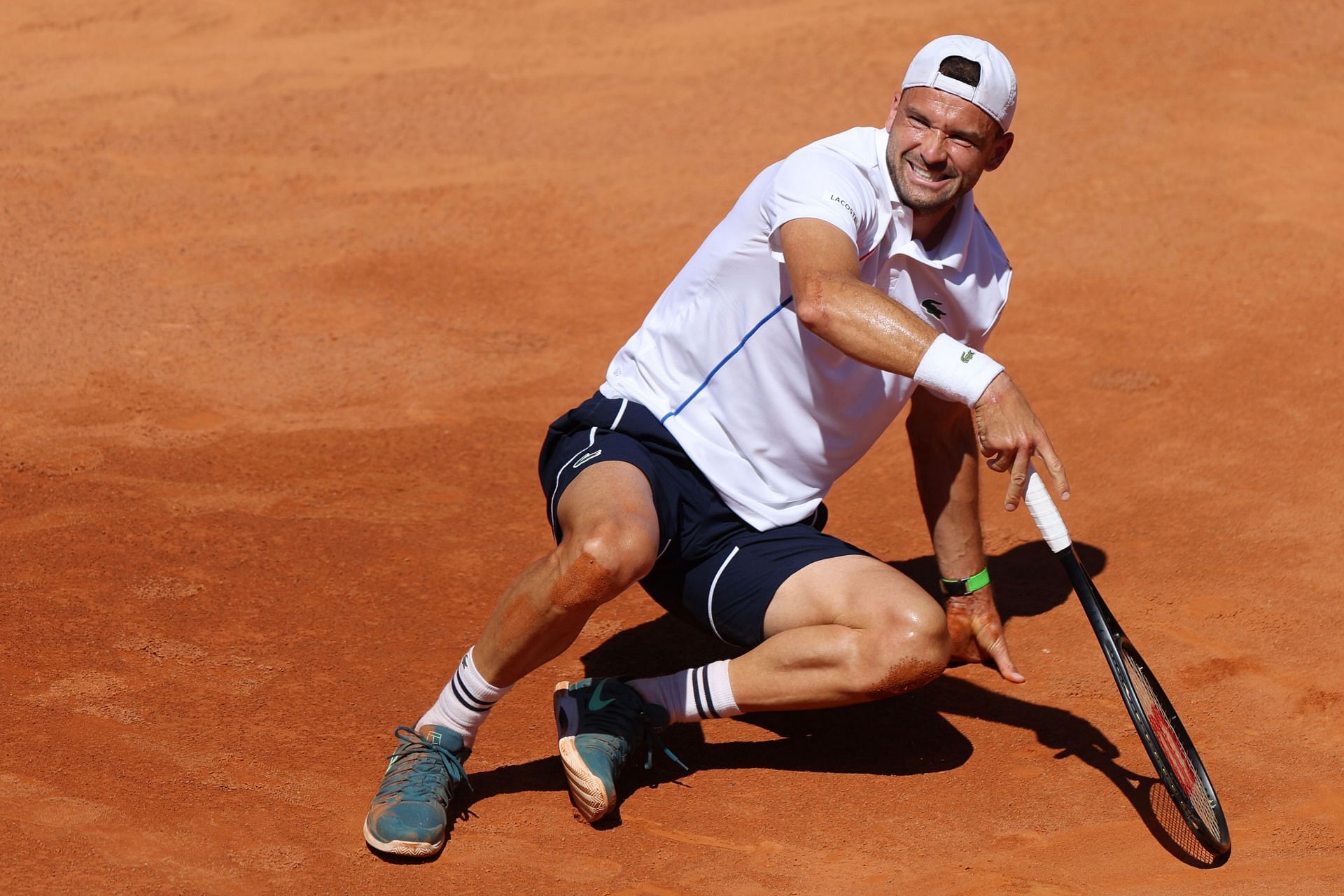 Grigor Dimitrov pictured at the 2024 Italian Open