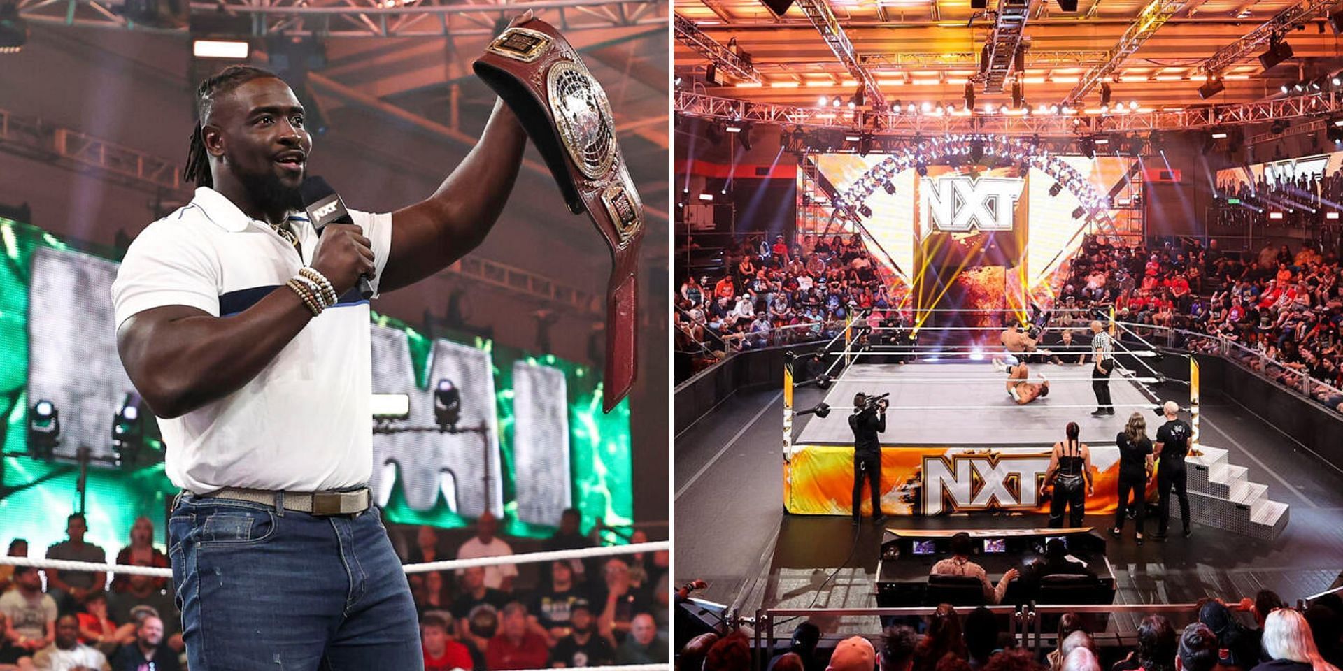 Oba Femi was confronted by a few stars on NXT