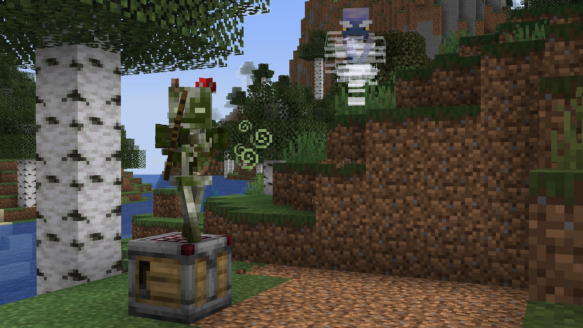 The crafter, breeze, and bogged are three of the biggest experimental features in Armored Paws (Image via Mojang)