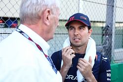 Red Bull's Helmut Marko reacts to Sergio Perez's Q2 elimination