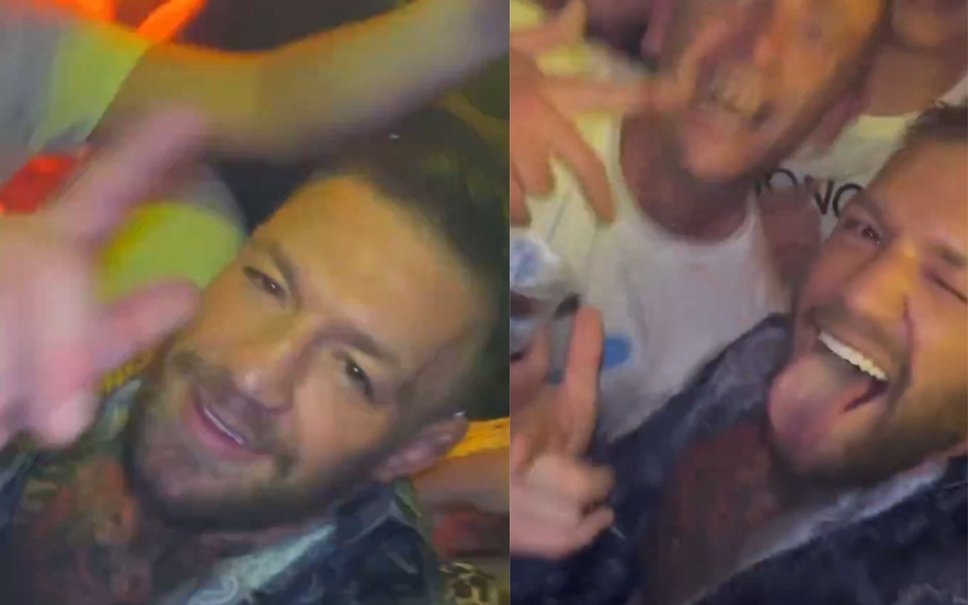 Conor McGregor (pictured) posts videos at a party one month out from his UFC return against Michael Chandler [Photo Courtesy @happypunch on X]