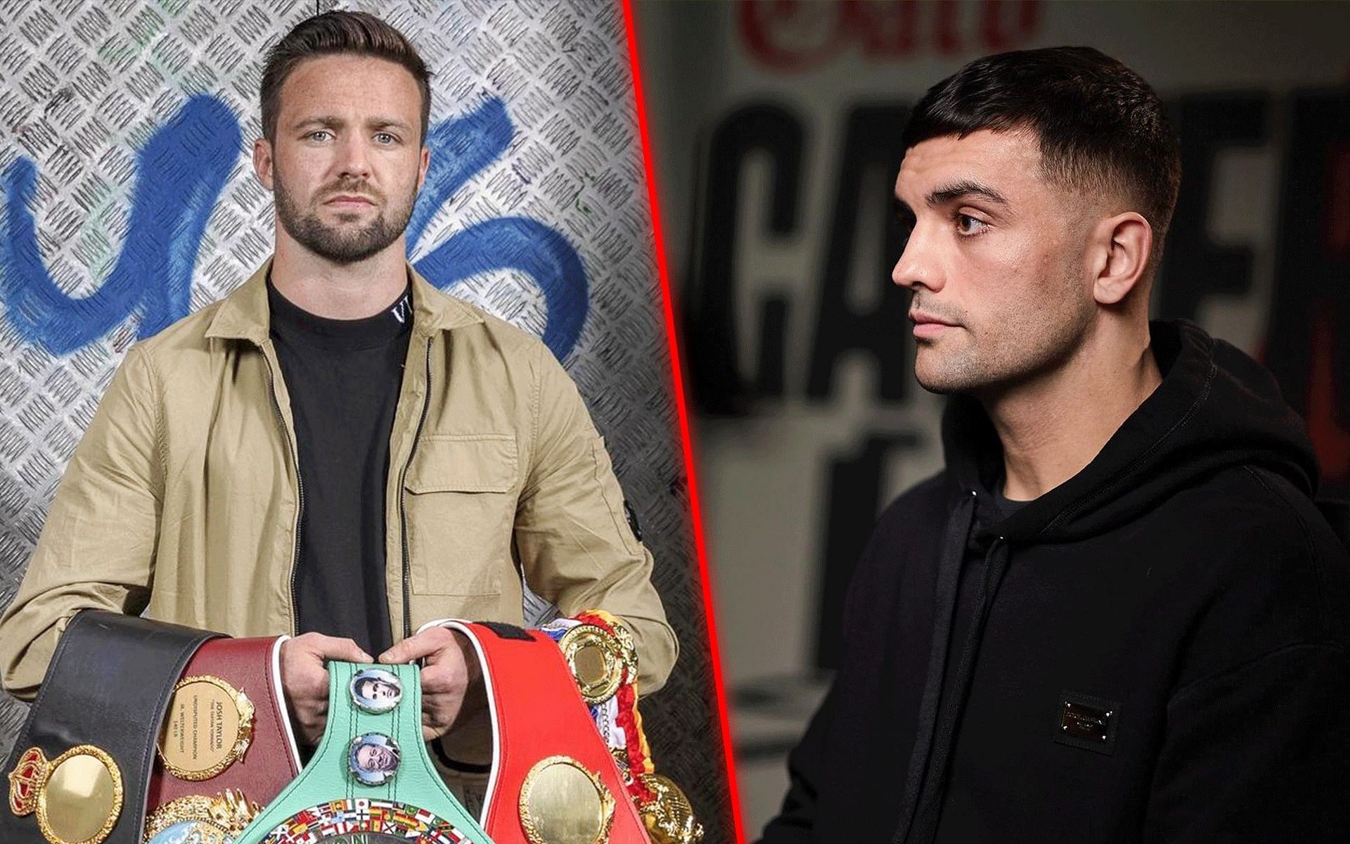 Jack Catterall (right) expresses his thoughts on Josh Taylor (left) fight [Images courtesy: @jackcatt1 and @joshtaylorbox1 on Instagram]