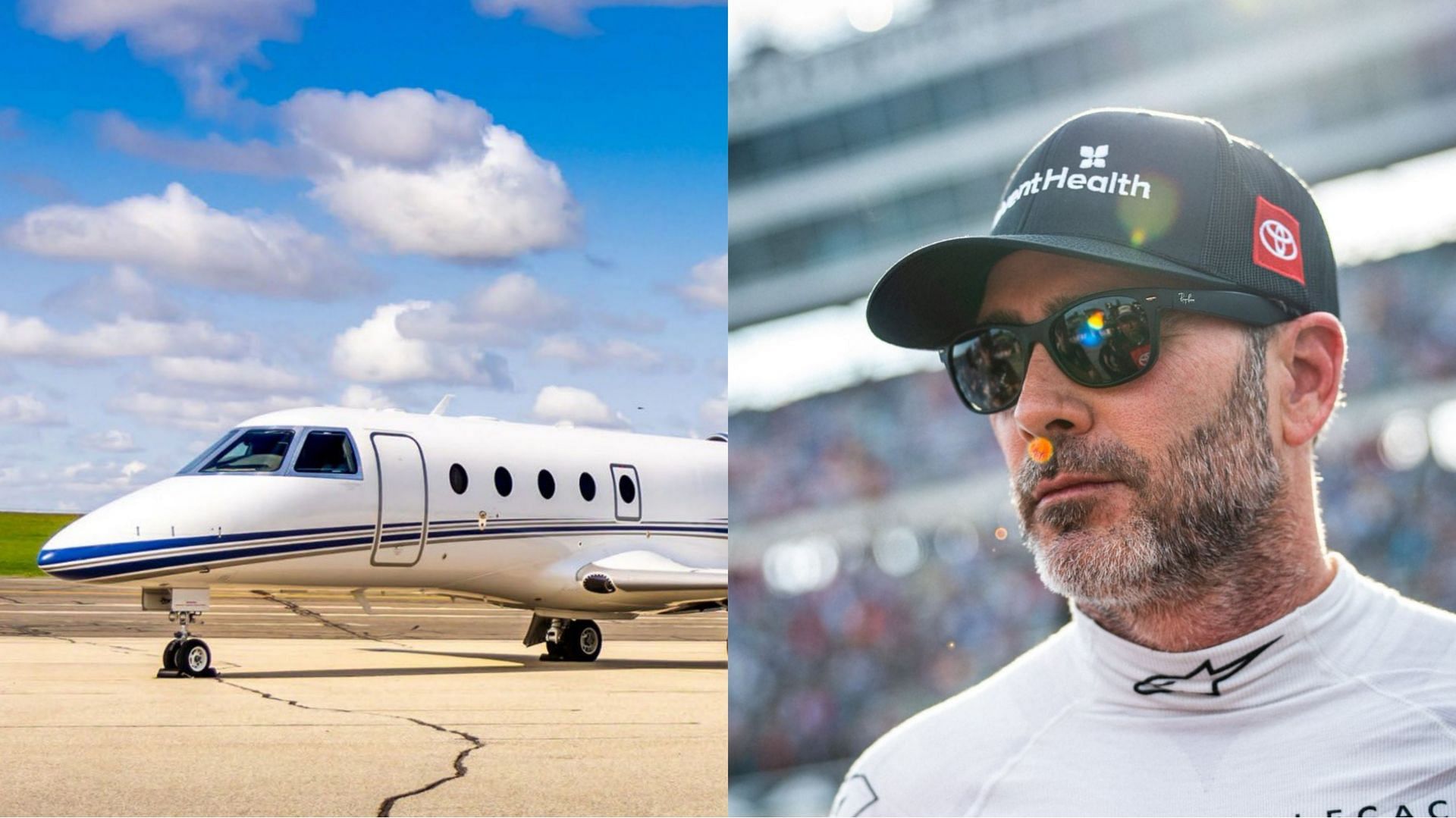 Seven-time NASCAR Cup Series champion Jimmie Johnson owns a private jet (Image from X)