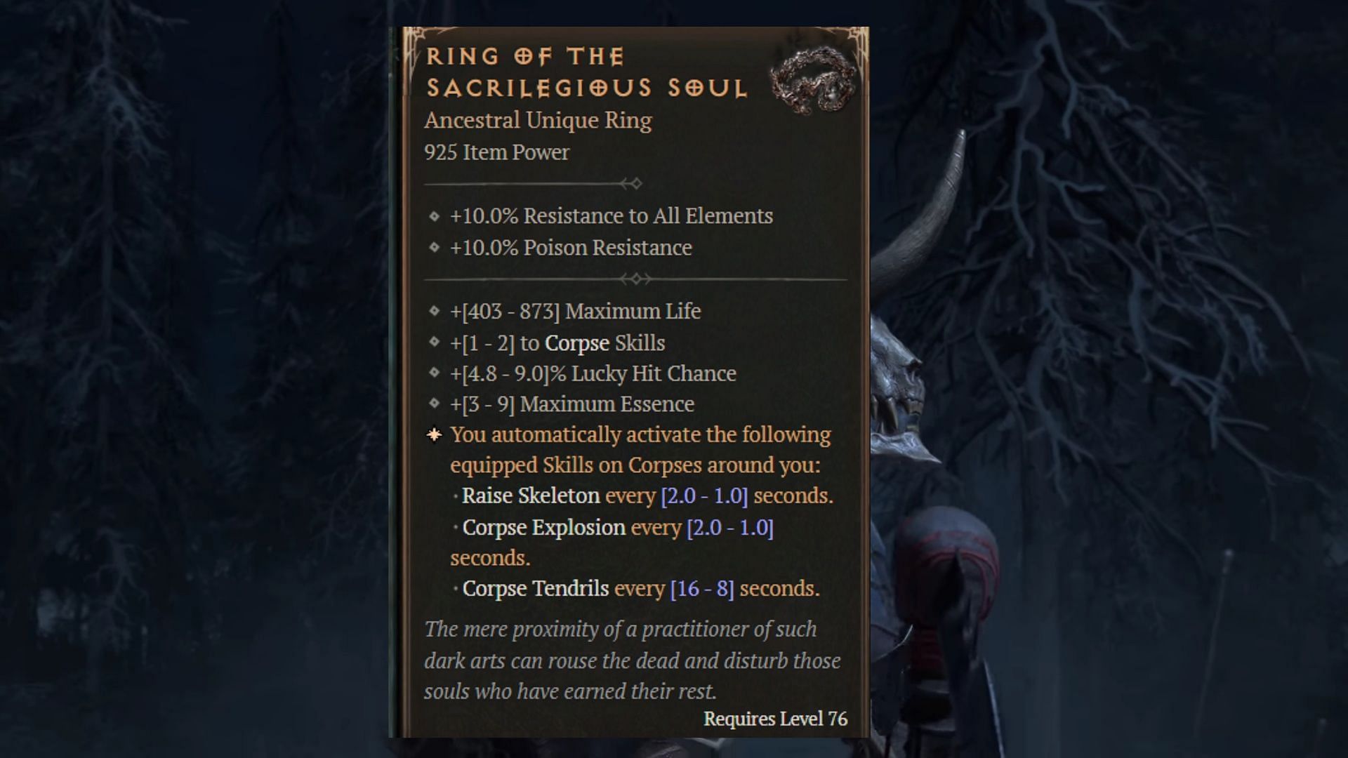 This is one of the best uniques for Necromancers, period (Image via Blizzard Entertainment)
