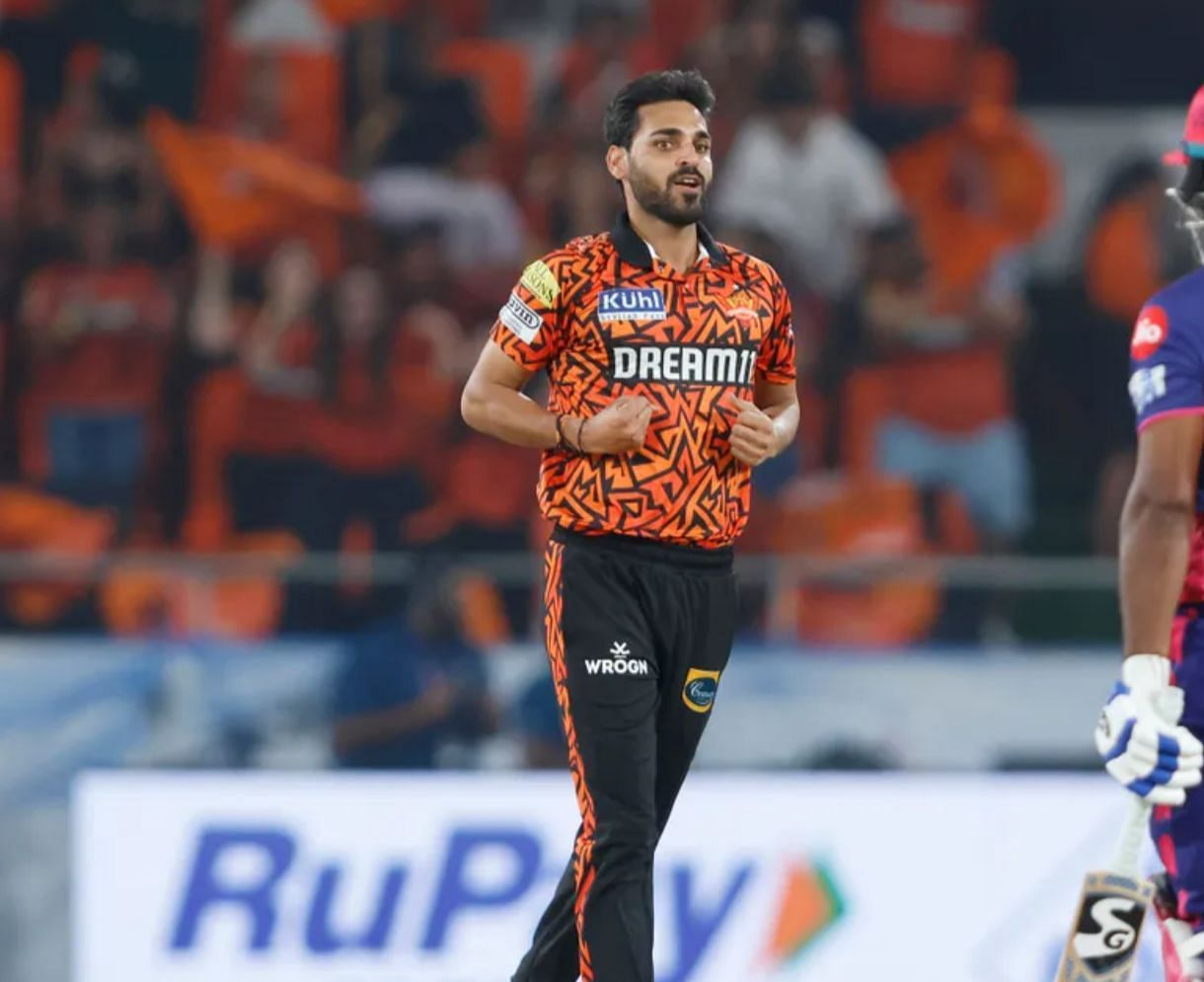 Bhuvneshwar Kumar for the SunRisers Hyderabad. (Image Credit: BCCI)