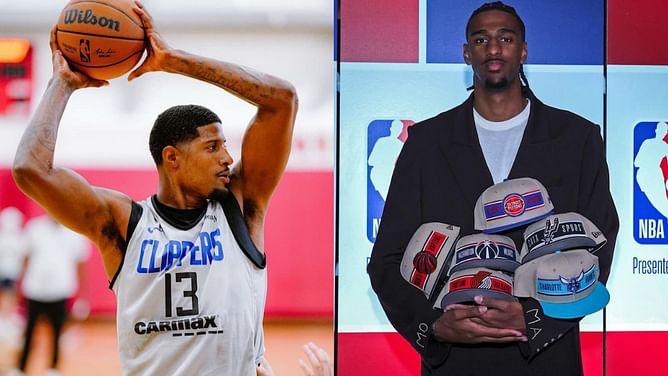 "What's your go-to" - Paul George tests Alex Sarr's basketball IQ with tie game scenario & counters him with tougher question