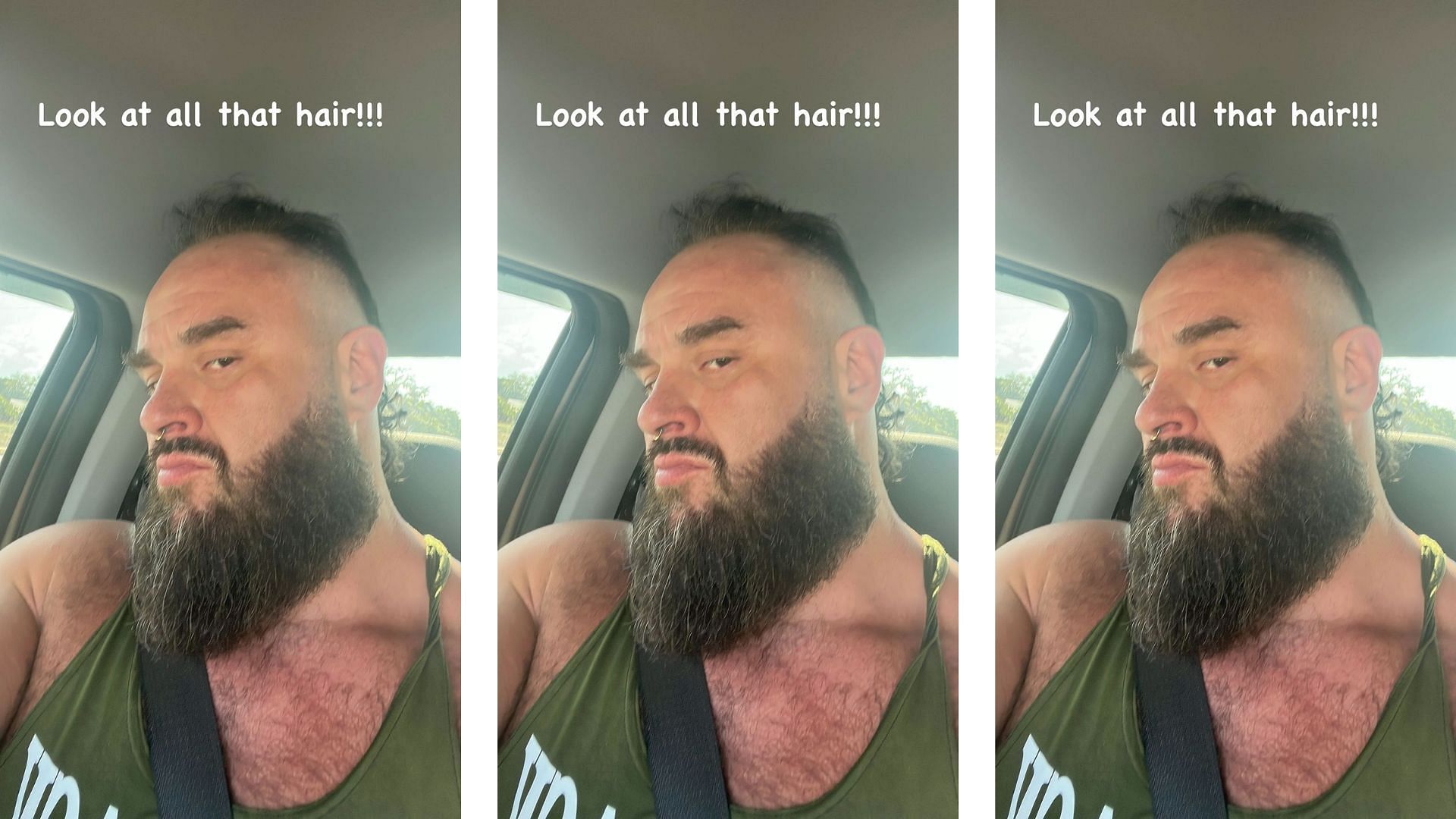 Strowman shows off his new hairstyle on Instagram.