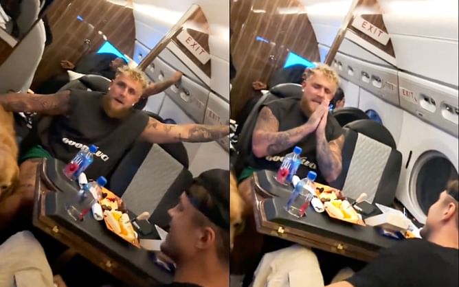 "Zeus, I love you brother" - Jake Paul captures wild plane ride home amid thundering skies post Mike Tyson presser